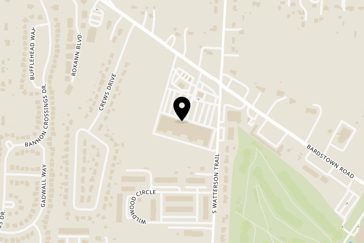 Map showing the location of Addis Ababa Ethiopian Bar & Restaurant on 4750 Bardstown Rd in Louisville
